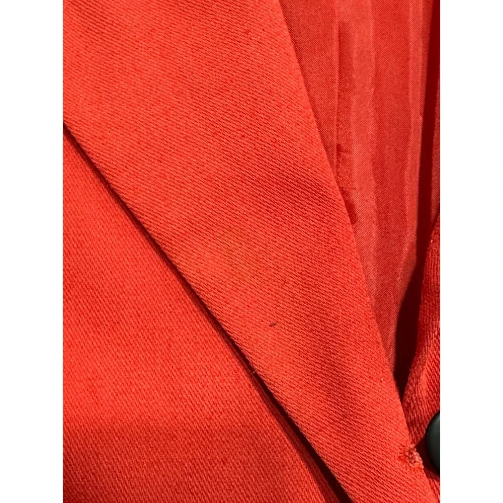 Norton McNaughton Blazer Womens Size 10 Orange 3 Button Vintage‎ Lined Flaws